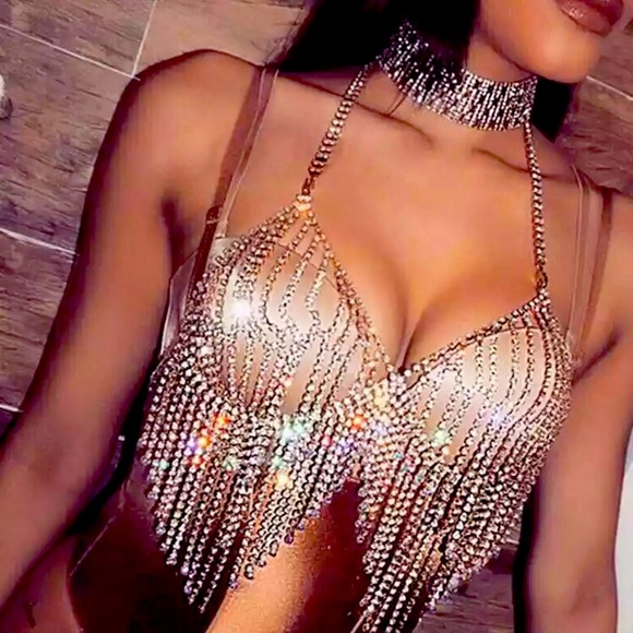 rhinestone bralette